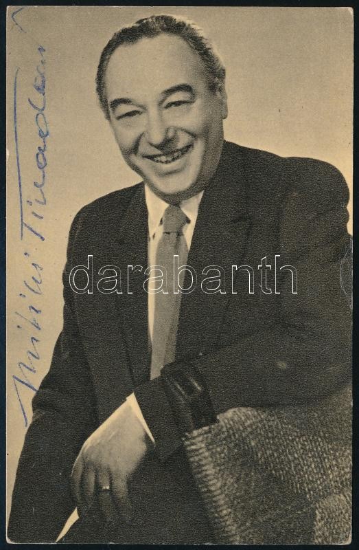 Bilicsi Tivadar színész aláírt képeslapja
