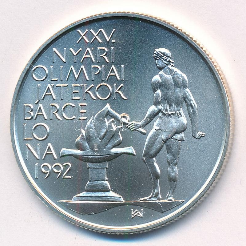 1989. 500Ft Ag 'Nyári Olimpia - Barcelona' kapszulában T:BU kis patina Adamo EM11