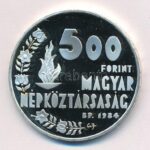 1984. 500Ft Ag 'Nyári Olimpiai Játékok - Los Angeles' T:PP patina, pár kis karc Adamo EM79 - Image 2