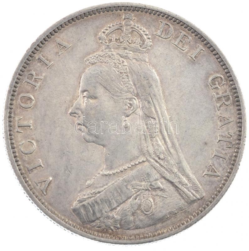 Nagy-Britannia 1888. 1Fl Ag 'Viktória' (22,63g) T:1- ph. Great Britain 1888. Florin Ag 'Victoria' (22,63g) C:AU edge error Krause KM#762 - Image 2