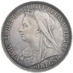 Nagy-Britannia 1896. 1C Ag 'Viktória' (28,39g) T:1-,2 patina, ph. Great Britain 1896. Crown Ag 'Victoria' (28,39g) C:AU,XF patina, edge error Krause KM#783 - Image 2