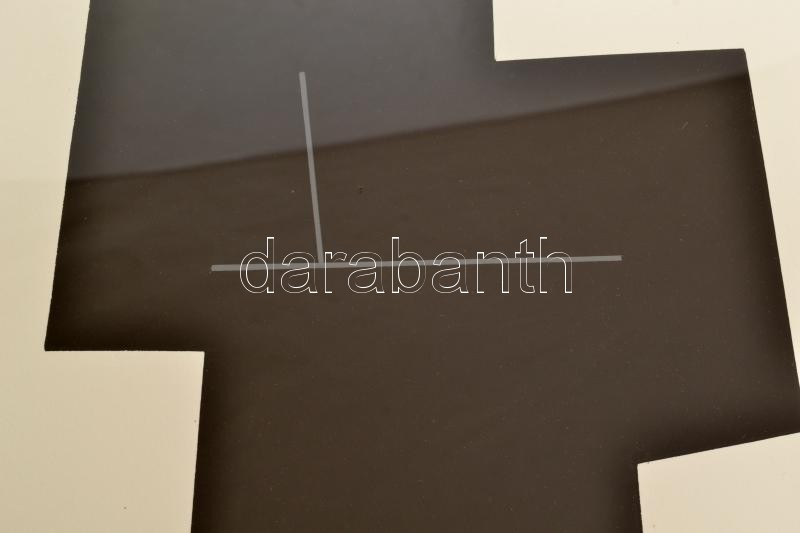 Haász István (1946): Geometrikus kompozíció, 2019. Akril, papír, jelzett, számozott (N 1/1). Üvegezett fakeretben. 49×39 cm. Egyedi, gyűjtői darab!/ acrylic on paper, signed, framed - Image 2