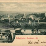 1900 Tótsóvár, Sóvár, Solivar (Eperjes, Presov); látkép, Sóhúzás a katlanból, belső munkásokkal. Fénynyomat Divald műintézetéből / general view, salt mine, interior with workers (EK)