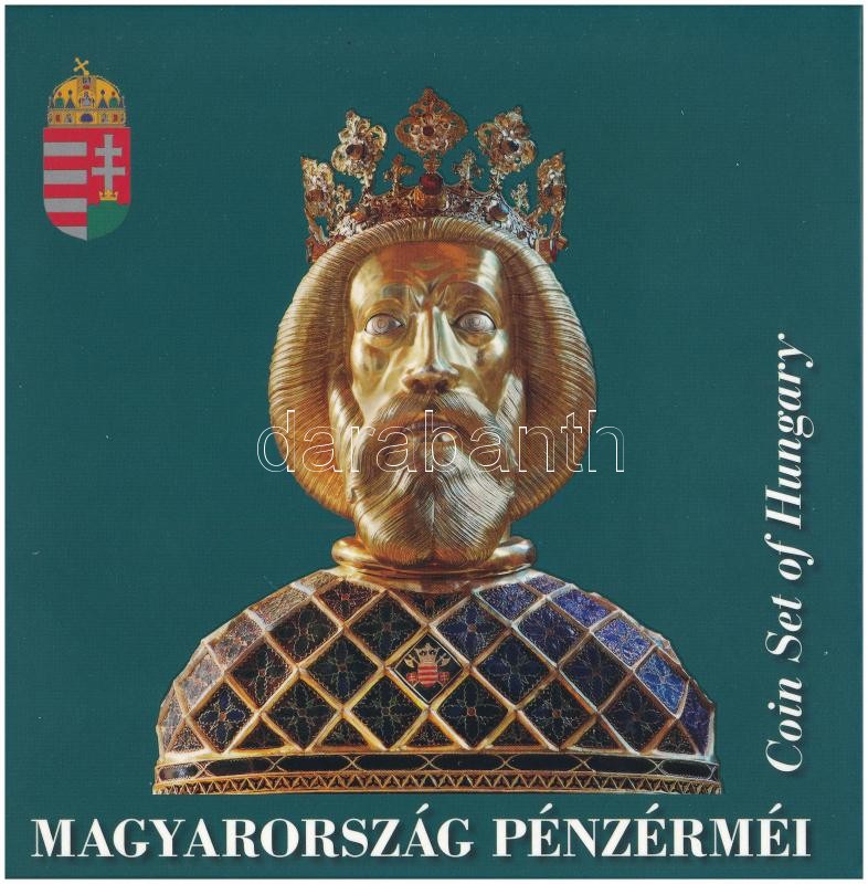 2017. 5Ft-200Ft (6xklf) forgalmi szett + I. László által kibocsátott denár egyoldalas Ag lemezverete (0,96g/0.999/20mm) T:PP