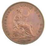 Nagy-Britannia 1858. 1p Cu 'Viktória' (18,78g) T:1- kis ph. Great Britain 1858. 1 Penny Cu 'Victoria' (18,78g) C:AU small edge error Krause KM#739 - Image 2