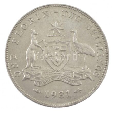 Ausztrália 1931. 1Fl Ag 'V. György' (11,33g) T:1- Australia 1931. 1 Florin Ag 'George V' (11,33g) C:AU Krause KM#27