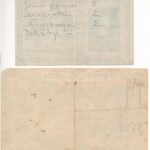 1918. 25K '3025' sima hátlap + 200K '0811, átjavított sorszám' sima hátlap, mindkét bankjegy hátoldalán írás T:III,III- - Image 2