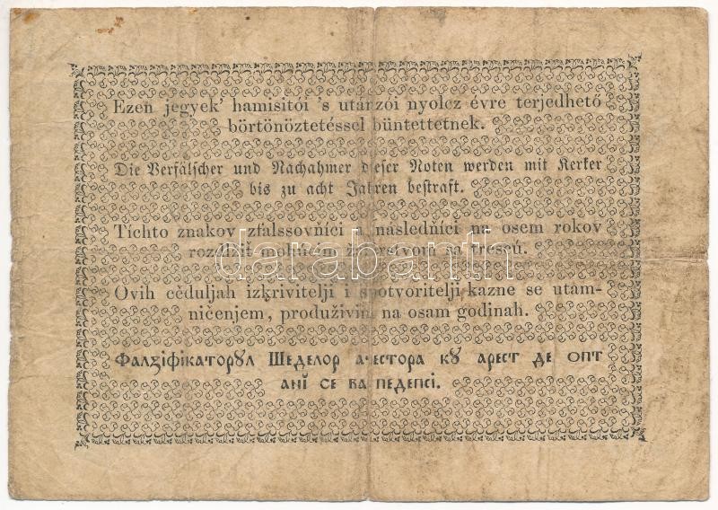 1848. 1Ft 'Kossuth bankó' 's. nc.' T:III- Adamo G104 - Image 2
