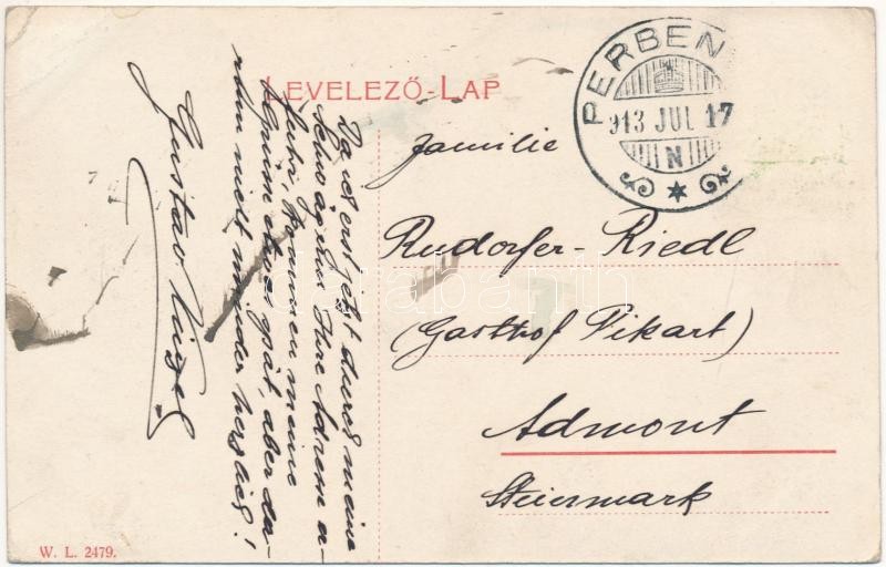 1913 Perbenyik, Perbenik, Pribeník; Gróf Majláth József kastély. W.L. 2479. / castle (Rb) - Image 2