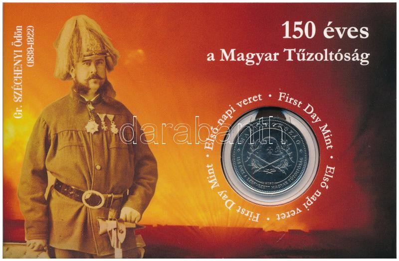 2020. 50Ft Cu-Ni '150 éves a Magyar Tűzoltóság' első napi veret sorszámozott emléklapon '02730' T:1