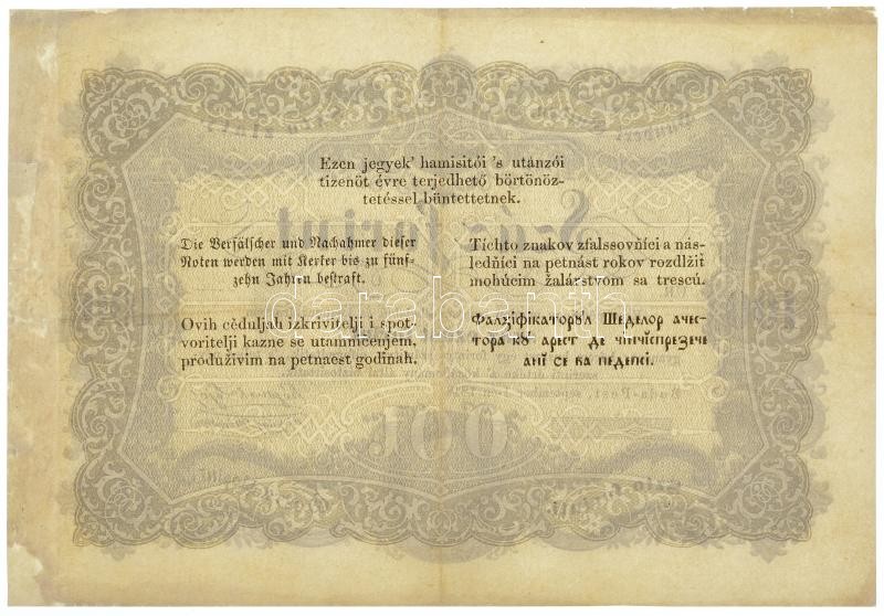 1848. 100Ft 'Kossuth bankó', 'ÜR 17418' T:III restaurált Hungary 1848. 100Ft 'Kossuth banknote', 'ÜR 17418' C:F restored Adamo G114 - Image 2
