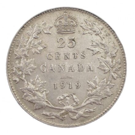Kanada 1919. 25c Ag 'V. György' (5,84g) T:1- Canada 1919. 25 Cents Ag 'George V' (5,84g) C:AU Krause KM#24