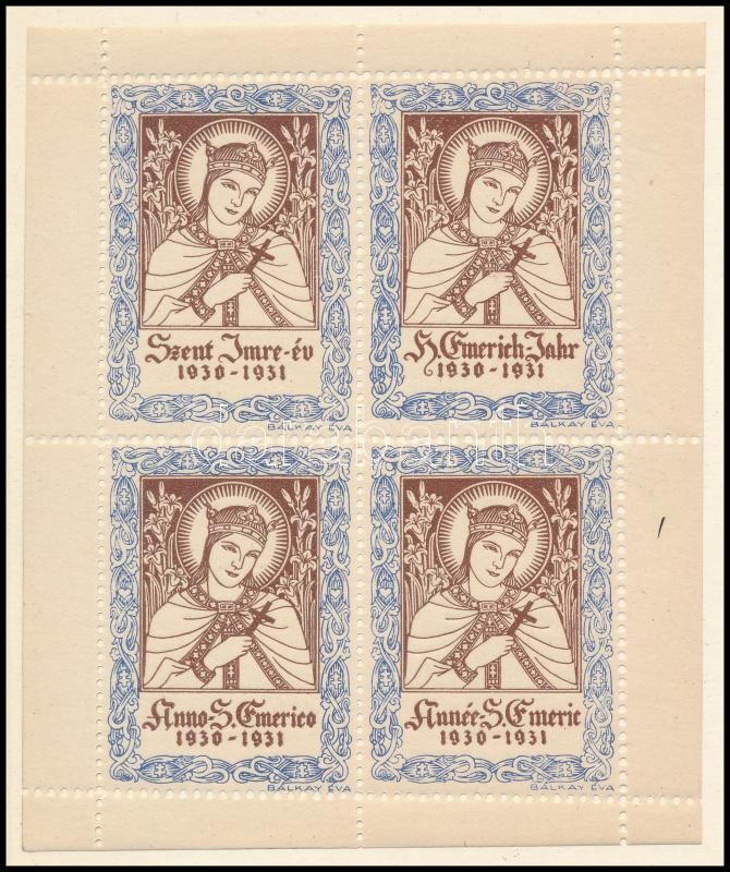 1930-1931 Szent Imre-év levélzáró kisív