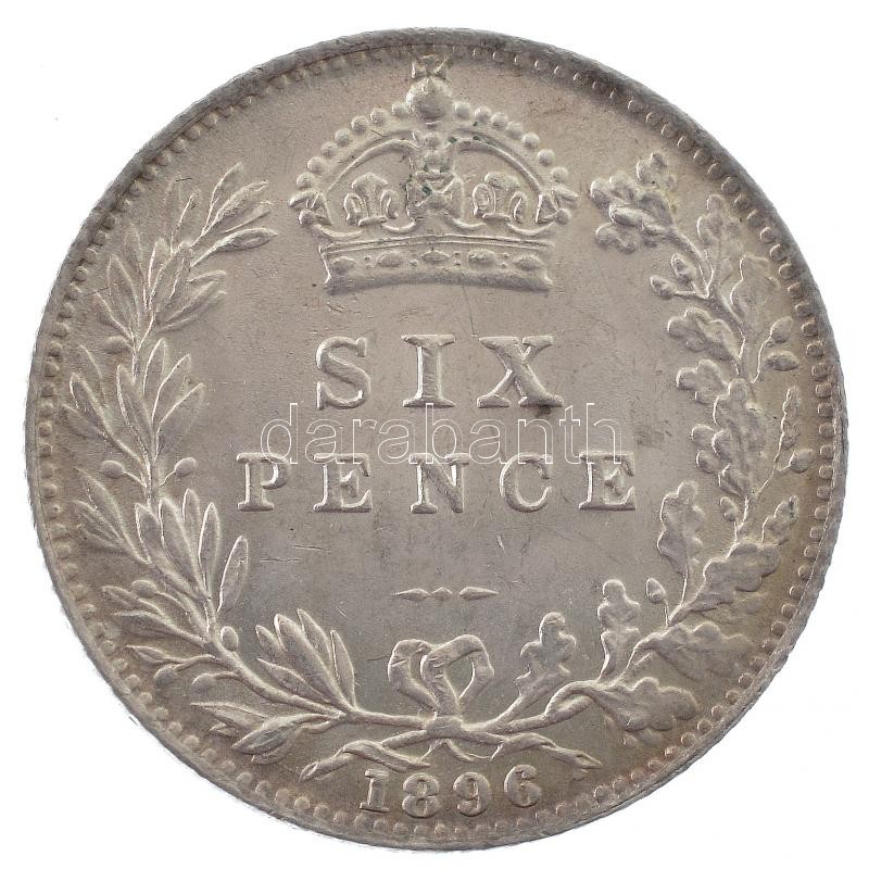 Nagy-Britannia 1896. 6p Ag 'Viktória' T:1 halvány patina Great Britain 1896. 6 Pence Ag 'Victoria' C:UNC faint patina Krause KM#779