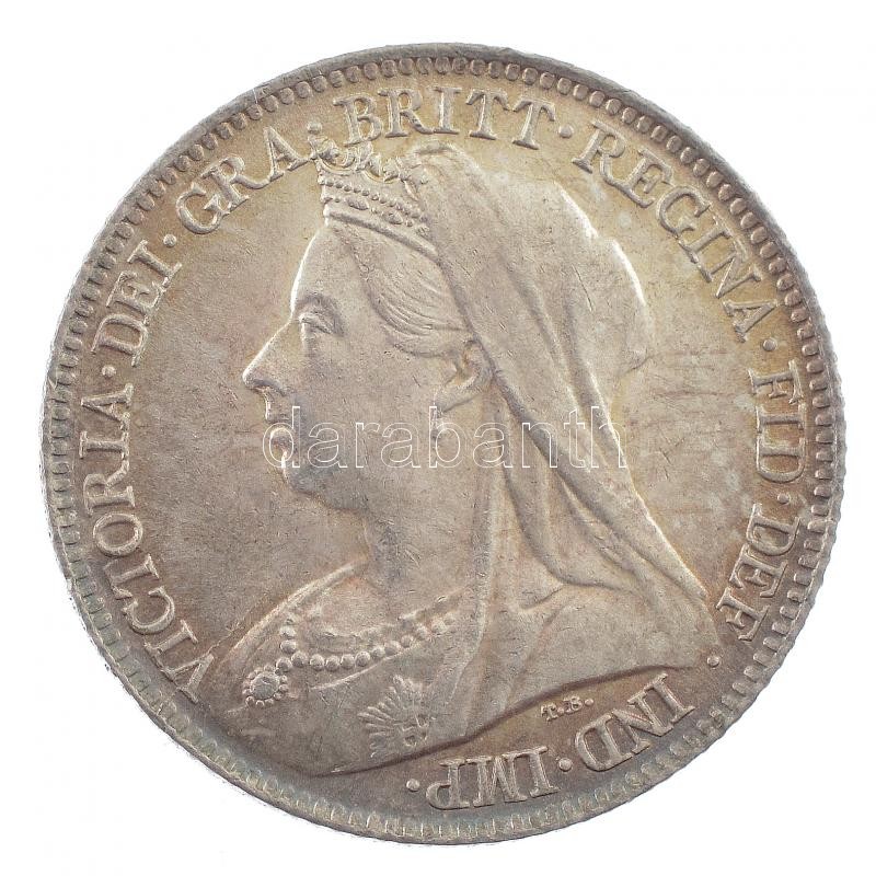 Nagy-Britannia 1896. 6p Ag 'Viktória' T:1 halvány patina Great Britain 1896. 6 Pence Ag 'Victoria' C:UNC faint patina Krause KM#779 - Image 2