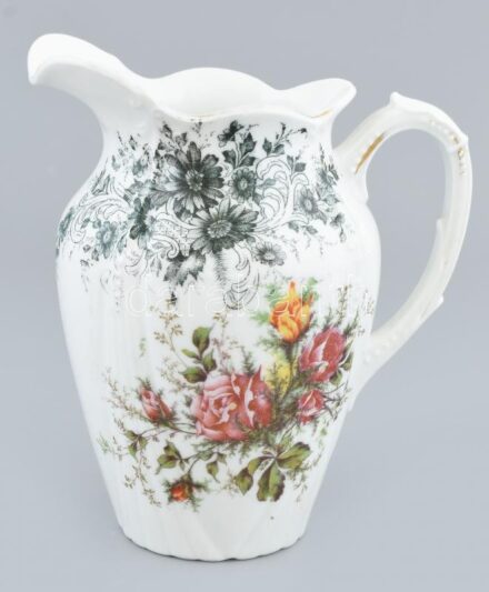 Britannia Porcelain Works Karlsbad Austria tejkiöntő, matricás, kopott, jelzett, d: 16,5 cm