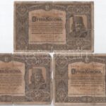 1920. 50K 'Orell Füssli Zürich' (3x) + 100K 'Orell Füssli Zürich' (3x) T:III-,IV Adamo K25