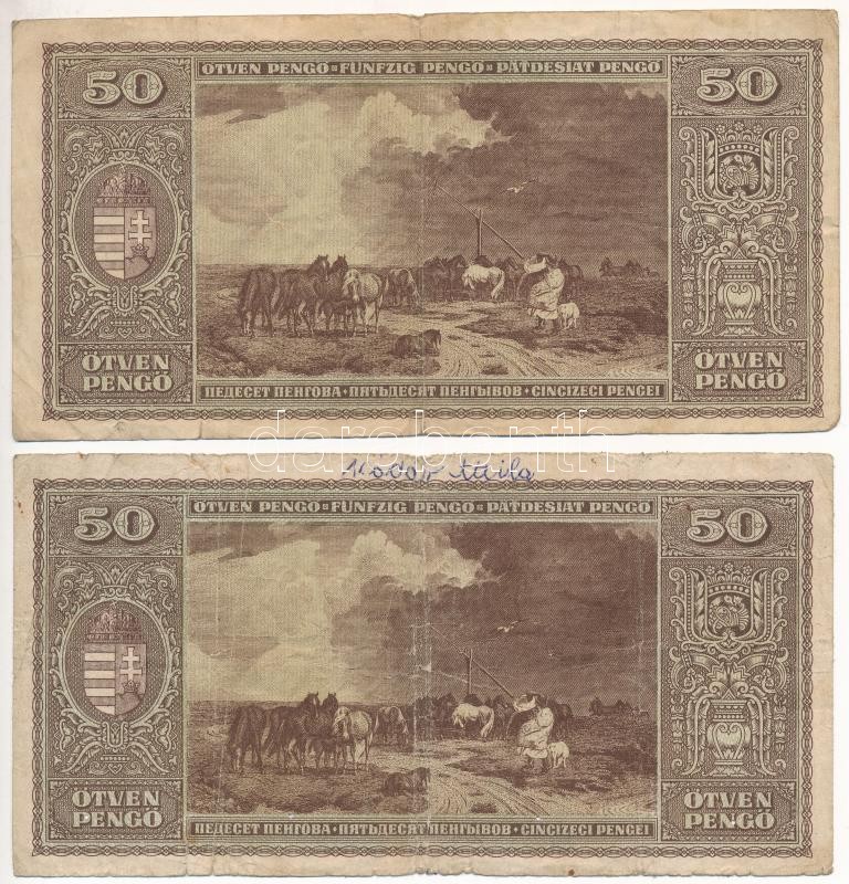 1945. 50P (4db) T:III,III- Adamo P15 - Image 2