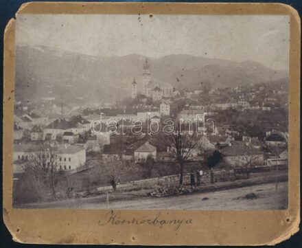 cca 1900 Körmöcbánya keményhátú fotó 16x14 cm