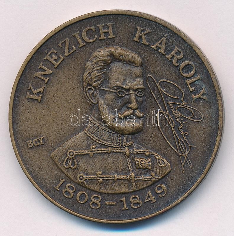 Bognár György (1944-) 1988. 'MÉE Gyöngyösi Csoport - Aradi Vértanúk / Knézich Károly' Br emlékérem (42,5 mm) T:1 Adamo GS6 - Image 2