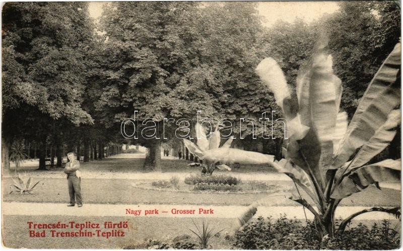Trencsénteplic, Trencianske Teplice; Nagy park / Grosser Park / park (r)