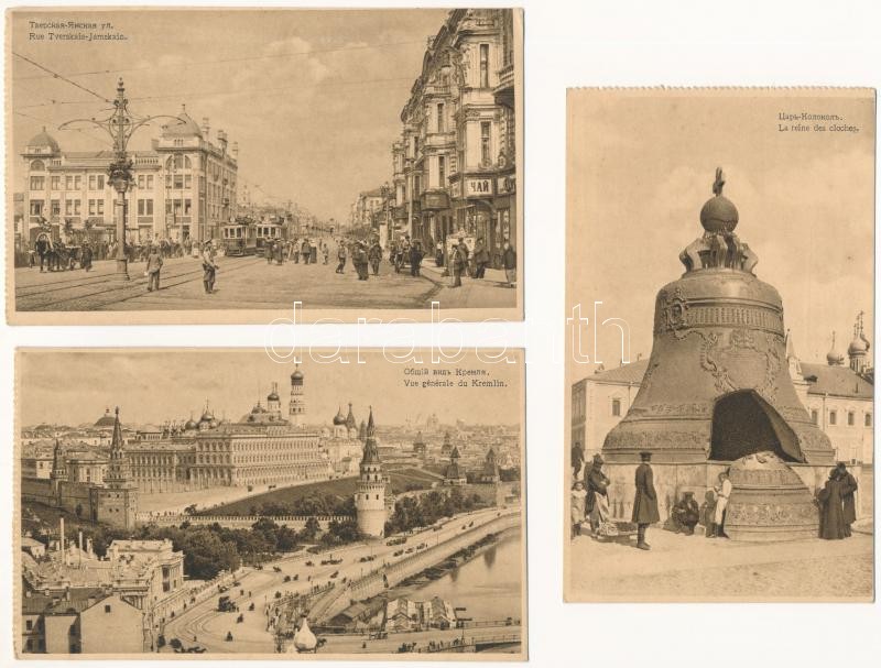 Moscow, Moskau, Moscou; - 8 db RÉGI város képeslap / 8 pre-1945 town-view postcards