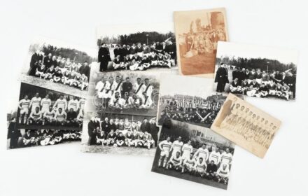 cca 1910-1960 11 db labdarúgó csapatfotó