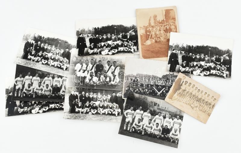 cca 1910-1960 11 db labdarúgó csapatfotó