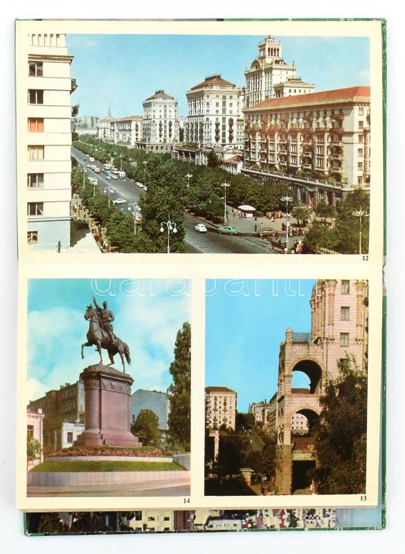 cca 1970 Kijev, Ukrajna, 46 db színes képet tartalmazó leporelló - Image 2