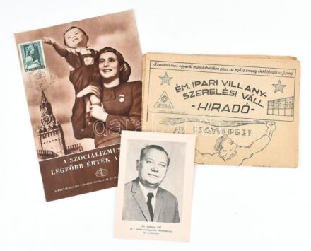 1953-1971 3 db kiadvány a szocializmus dicséretével