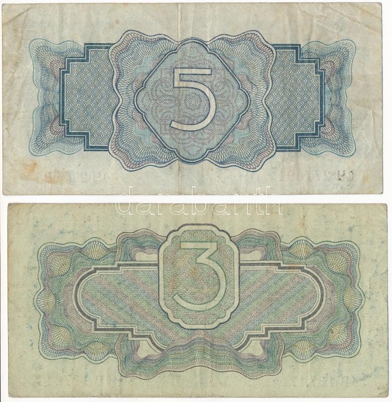 Szovjetunió 1934. 3R + 5R T:III Soviet Union 1934. 3 Rubles + 5 Rubles C:F Krause P#209, P#211 - Image 2