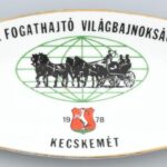 Zsolnay Fogathajtó világbajnokság Kecskemét 1978. tálka . Matricás, jelzett, kis kopással. 18 cm