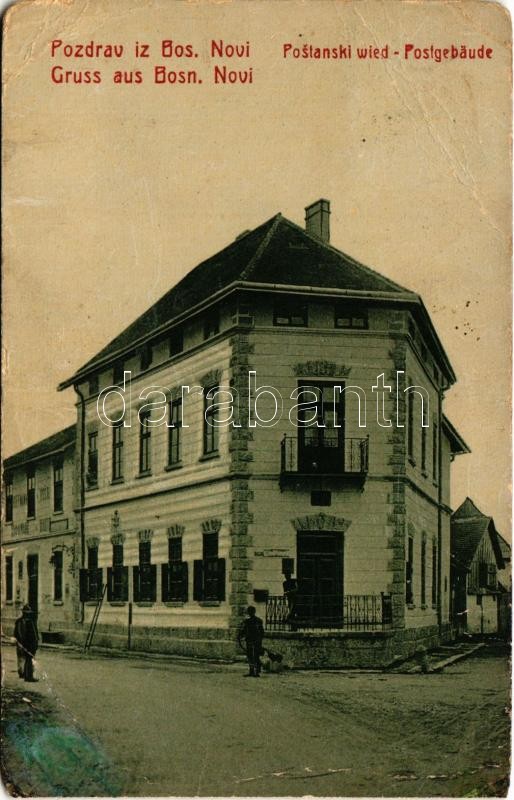 1916 Novi Grad, Bosanski Novi; Postanski wied / Postgebäude / post office. W.L. Bp. 1660. (EM)