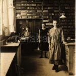 Lviv, Lwów, Lemberg (?); office with ladies. photo (vágott / cut)