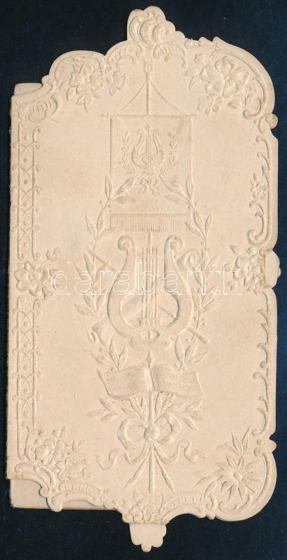 1892 Táncrend litho címlappal, szakadt. Üres 13 cm