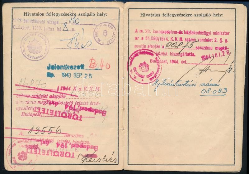 1939 Anna főhercegnő, majd Majláth Mihályné DKW luxus gépjármű forgalmi engedélye, hozzá tulajdonosváltozást igazoló okirattal - Image 3