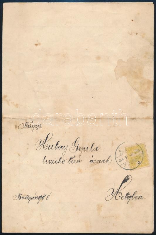 1907 A miskolci ev. ref. főgimnázium meghívója jótékonysági hangversenyre - Image 2
