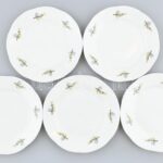 6 személyes Zsolnay szendvicses készlet, matricás porcelán, jelzett, hibátlan. - Image 4