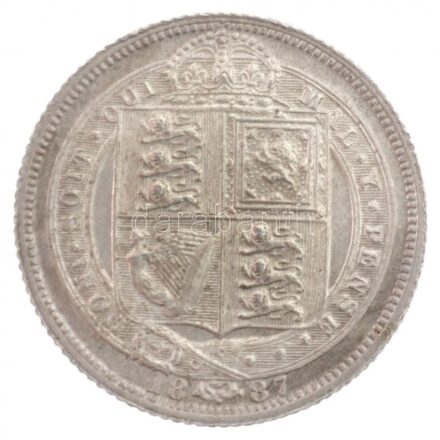 Nagy-Britannia 1887. 6p Ag 'Viktória' (2,83g) T:1- Great Britain 1887. 6 Pence Ag 'Victoria' (2,83g) C:AU Krause KM#759