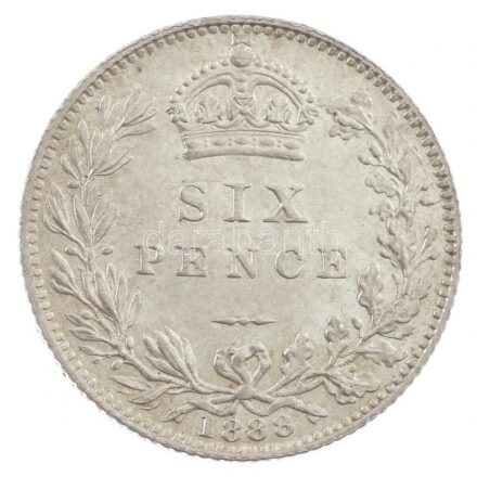 Nagy-Britannia 1888. 6p Ag 'Viktória' (2,82g) T:1- Great Britain 1888. 6 Pence Ag 'Victoria' (2,82g) C:AU Krause KM#760