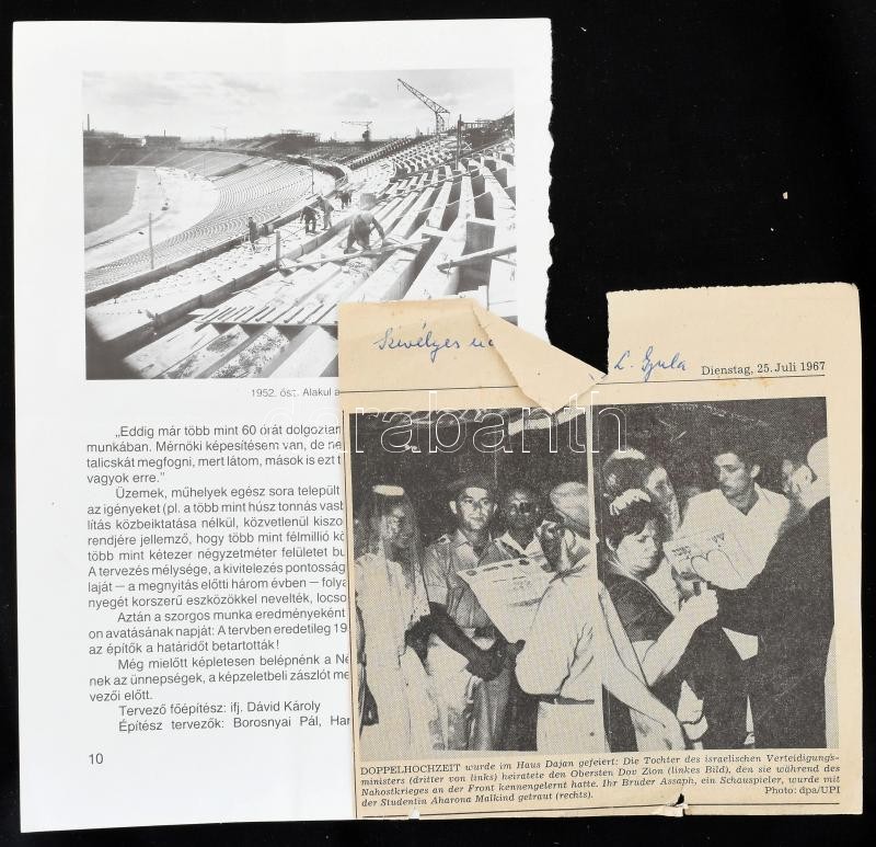 Németh Imre (1917-1989) olimpiai bajnok kalapácsvető, sportvezető, a Népstadion első igazgatója, parlamenti képviselő fotó és irat hagyatéka. Sport fotók albumban, újságcikkek, levelek, stb - Image 4