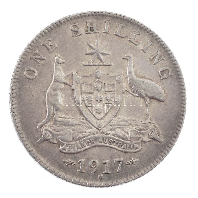 Ausztrália 1917. 1Sh Ag 'V. György' (5,64g) T:1 Australia 1917. 1 Shilling Ag 'George V' (5,64g) C:UNC Krause KM#26