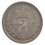Nagy-Britannia 1954. 2p Ag 'II. Erzsébet' (0,92g) T:1 Great Britain 1954. 2 Pence Ag 'Elisabeth II' (0,92g) C:UNC Krause KM#899