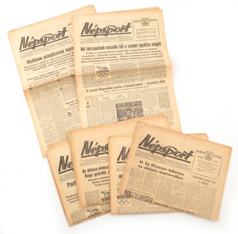 1960 A Népsport Római olimpiával foglalkozó számai 11 db
