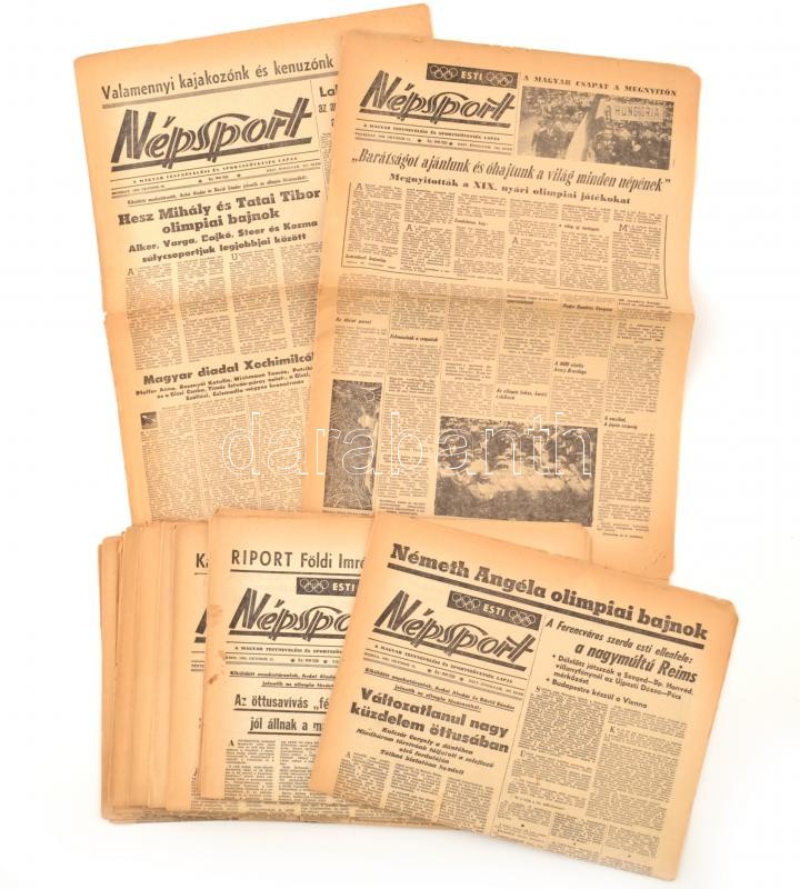 1968 A Népsport Mexikói olimpiával foglalkozó számai 13 db