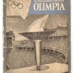 1956 A melbournei olimpia, képekkel illusztrált kiadvány, sarkán ragasztóval javítva