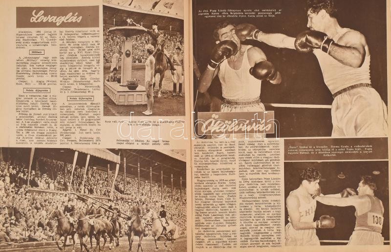 1956 A melbournei olimpia, képekkel illusztrált kiadvány, sarkán ragasztóval javítva - Image 2