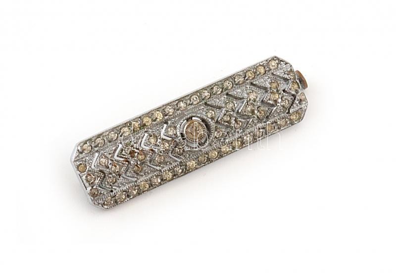 Antik bross strasszokkal 4,5 cm