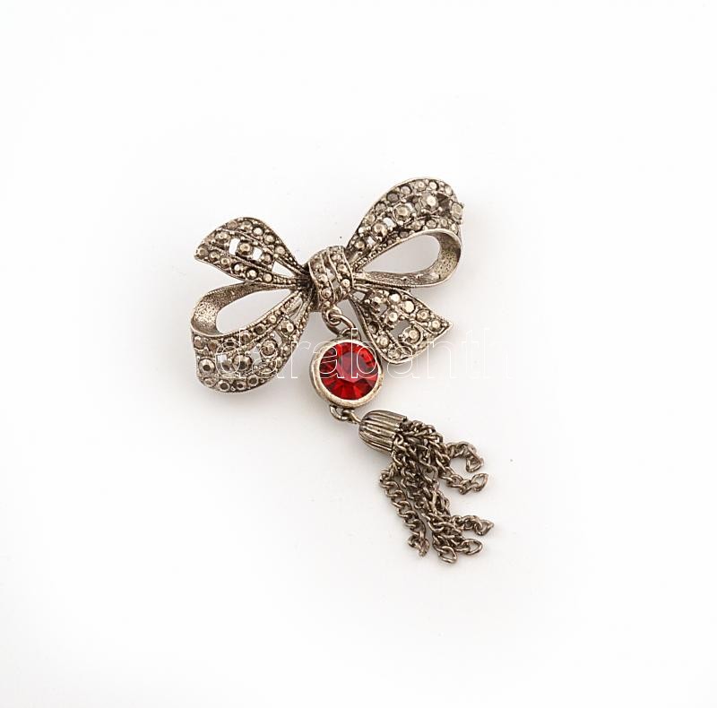 Antik bross strasszokkal 4,5 cm