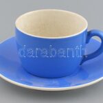 Villeroy & Boch - Dresden. 1856 -1945. Kék teás csésze, fajansz, jelzett, hibátlan.